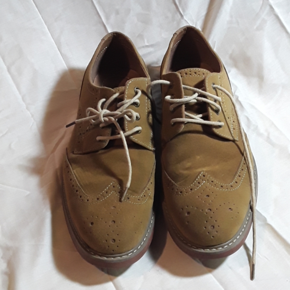 Mens wing tip alfani suede dress shoes